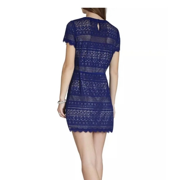 BCBG Maxazria Darlita Deep Royal Blue Lace Sheath Dress Size 10 NWOT - Picture 6 of 9